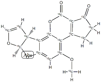 Aflatoxin B1-<sup>13</sup>C<sub>17</sub> Structure