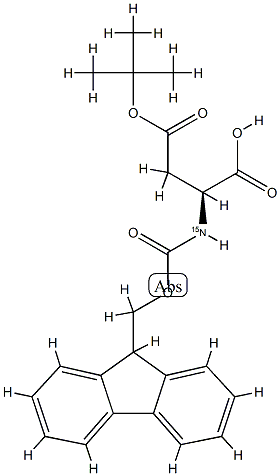 L-Aspartic-15N  acid,  N-Fmoc,  4-tert-butyl  ester Structure
