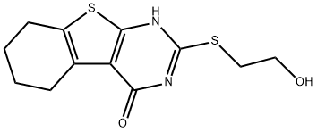 2-(2-hydroxyethylsulfanyl)-5,6,7,8-tetrahydro-3H-[1]benzothiolo[2,3-d]pyrimidin-4-one 구조식 이미지