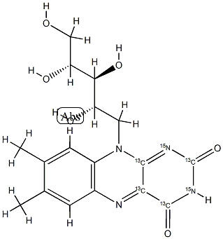 Riboflavin-[13C4,15N2] (Vitamin B2-[13C4,15N2]) Structure
