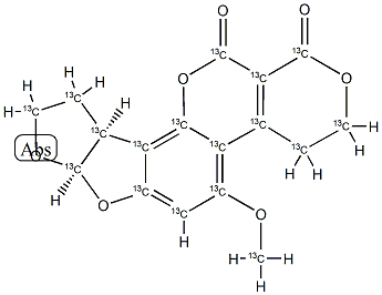 Aflatoxin G2-<sup>13</sup>C<sub>17</sub> Structure