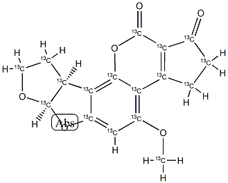 Aflatoxin B2-<sup>13</sup>C<sub>17</sub> Structure
