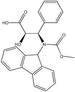 N-(9H-Fluoren-9-yl)MethOxy]Carbonyl (2R,3R)-3-Amino-2-hydroxy-3-phenylpropionic acid 구조식 이미지