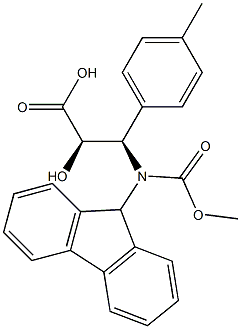 N-(9H-Fluoren-9-yl)MethOxy]Carbonyl (2R,3R)-3-Amino-2-hydroxy-3-(4-methyl-phenyl)propionic acid 구조식 이미지