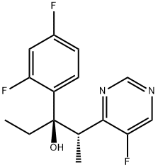 (2S,3R)-3-(2,4-difluorophenyl)-2-(5-fluoropyrimidin-4-yl)pentan-3-ol 구조식 이미지