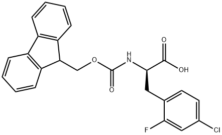 (9H-Fluoren-9-yl)MethOxy]Carbonyl D-2-Fluoro-4-chlorophe 구조식 이미지