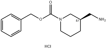 R-3-(아미노메틸)-1-N-CBZ-피페리딘-HCl 구조식 이미지