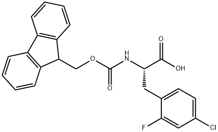 (9H-Fluoren-9-yl)MethOxy]Carbonyl L-2-Fluoro-4-chlorophe 구조식 이미지