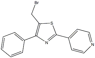 5-Bromomethyl-4-phenyl-2-(4-pyridyl)thiazole, 97% Structure
