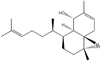 (1R)-4β-[(R)-6-Methyl-5-hepten-2-yl]-1,2,3,4,4aα,5,8,8aβ-octahydro-1,6-dimethylnaphthalene-1α,5α-diol 구조식 이미지