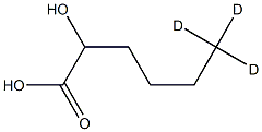 (±)-2-Hydroxyhexanoic--d3 Acid Structure