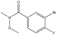 3-bromo-4-fluoro-N-methoxy-N-methylbenzamide 구조식 이미지