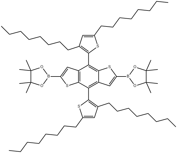 2,6-Bis(4,4,5,5-tetraMethyl-1,3,2-dioxaborolan-2-yl)-(4,8-bis(2-(3,5-dioctyl)thiophene)benzo[1,2-b:4,5-b']dithiophene Structure
