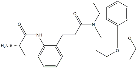 Benzenepropanamide, α-amino-N-(2,2-diethoxyethyl)-N-(2-phenylethyl)-, (αS)- Structure