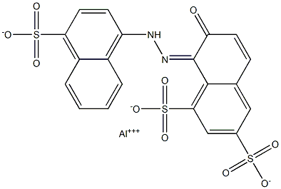 Aluminium, 7-hydroxy-8-[(4-sulfo-1-naphthalenyl)azo]-1,3-naphthalenedisulfonic acid complex  Structure