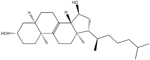 5β-Cholest-8-ene-3β,15α-디올 구조식 이미지