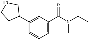 N-에틸-N-메틸-3-피롤리딘-3-일-벤즈아미드 구조식 이미지