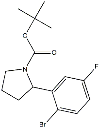 tert-butyl 2-(2-bromo-5-fluorophenyl)pyrrolidine-1-carboxylate 구조식 이미지