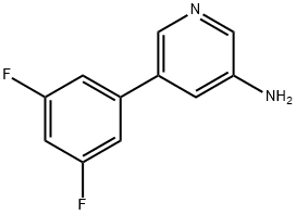 5-(3,5-디플루오로페닐)피리딘-3-아민 구조식 이미지