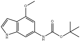 Carbamic acid, N-?(4-?methoxy-?1H-?indol-?6-?yl)?-?, 1,?1-?dimethylethyl ester Structure