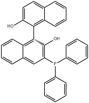 (R)-3-(Diphenylphosphino)-[1,1’-binaphthalene]-2,2’-diol Structure