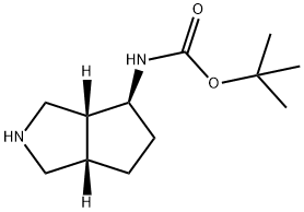 tert-butyl (3aR,4S,6aS)-octahydrocyclopenta[c]pyrrol-4-ylcarbaMate coMpound with tert-butyl (3aS,4R,6aR)-octahydrocyclopenta[c]pyrrol-4-ylcarbaMate (1:1) Structure