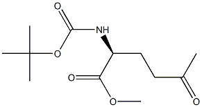 (S)-methyl 2-(tert-butoxycarbonylamino)-5-oxohexanoate Structure