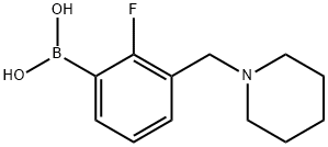 2-Fluoro-3-(piperidin-1-ylmethyl)phenylboronic acid Structure