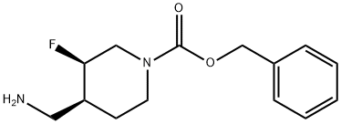 (3,4)-cis-benzyl 4-(aMinoMethyl)-3-fluoropiperidine-1-carboxylate 구조식 이미지