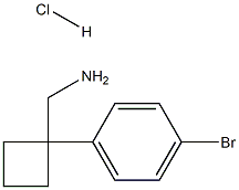 Cyclobutanemethanamine, 1-(4-bromophenyl)-, hydrochloride (1:1) Structure