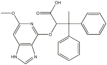 Benzenepropanoic acid, α-[(6-Methoxy-3H-iMidazo[4,5-c]pyridin-4-yl)oxy]-β-Methyl-β-phenyl- 구조식 이미지