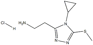 4H-1,2,4-Triazole-3-ethanaMine, 4-cyclopropyl-5-(Methylthio)-, hydrochloride (1:1) 구조식 이미지