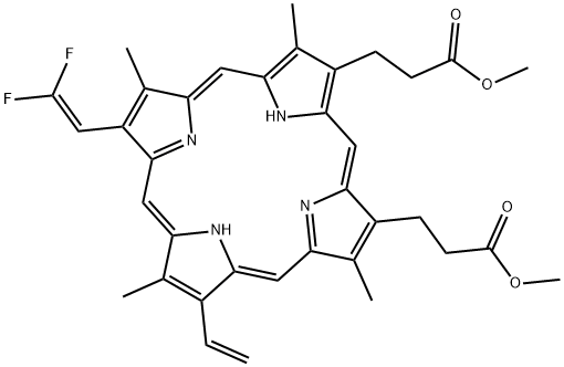 3(2),3(2)-difluoroprotoporphyrin dimethyl ester Structure