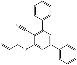 2-(allylsulfanyl)-4,6-diphenylnicotinonitrile 구조식 이미지