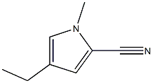 1H-Pyrrole-2-carbonitrile,4-ethyl-1-methyl-(9CI) 구조식 이미지