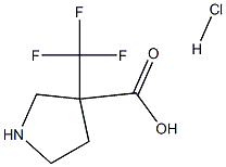 3-Trifluoromethyl-pyrrolidine-3-carboxylic acid hydrochloride Structure