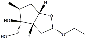 2H-Cyclopenta[b]furan-4-methanol,2-ethoxyhexahydro-4-hydroxy-5-methyl-,(2alpha,3abta,4bta,5bta,6abta)-(9CI) 구조식 이미지