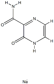 2-피라진카르복사미드,3,4-디하이드로-3-옥소-,나트륨염(1:1) 구조식 이미지