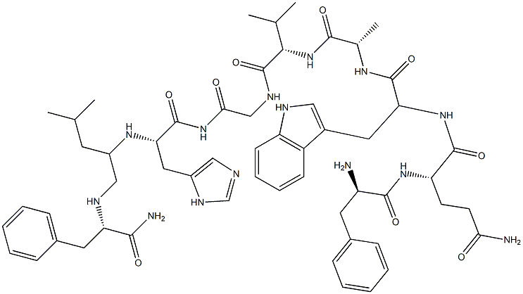 bombesin (6-14), D-Phe(6)-Leu(13)-psi(CH2NH)-Phe(14)- 구조식 이미지