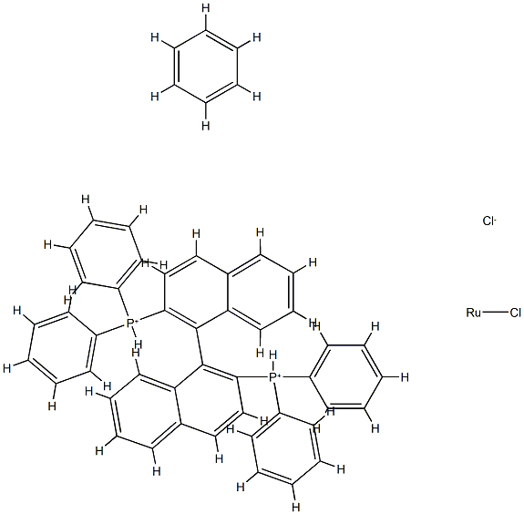 [(R)-Binap RuCl benzene]Cl Structure