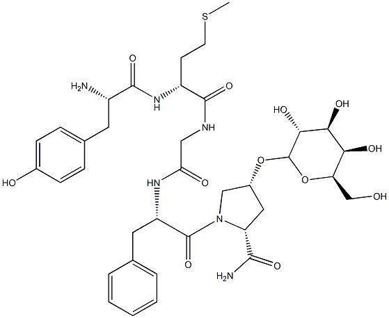 enkephalinamide, Met(2)-Hyp(5)galactopyranosyl- Structure