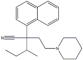 α-(1-Methylpropyl)-α-(2-piperidinoethyl)-1-naphthaleneacetonitrile Structure