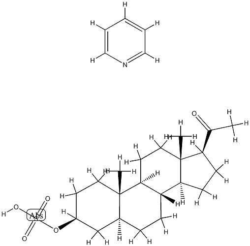 3β-Hydroxy-5α-pregnan-20-one Sulfate Pyridine Salt Structure