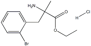 ETHYL 2-AMINO-3-(2-BROMOPHENYL)-2-METHYLPROPANOATE HCL 구조식 이미지