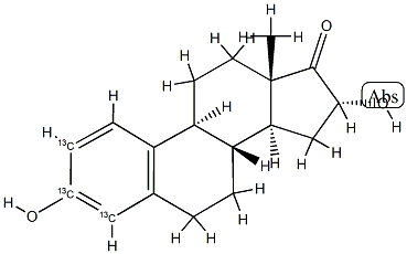 16α-Hydroxyestrone-[2,3,4-13C3] 구조식 이미지