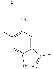 6-FLUORO-3-METHYLBENZO[D]ISOXAZOL-5-AMINE HYDROCHLORIDE Structure
