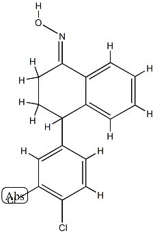 1(2H)-Naphthalenone,4-(3,4-dichlorophenyl)-3,4-dihydro-, oxime, (±-) Structure