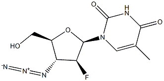 1-(3-azido-2,3-dideoxy-2-fluoroarabinofuranosyl)thymine Structure