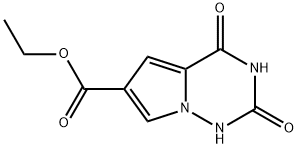 Ethyl2,4-dioxo-1,2,3,4-tetrahydropyrrolo[2,1-f][1,2,4]triazine-6-carboxylate Structure