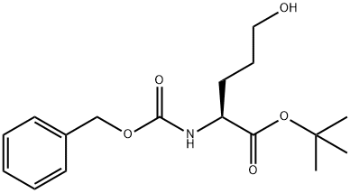 L-Norvaline, 5-hydroxy-N- [(phenylmethoxy)carbonyl]-, 1,1-dimethylethylester 구조식 이미지